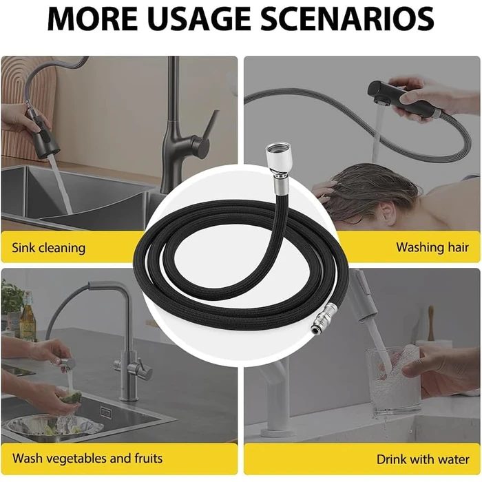 K-1219935-BC Pull Down Hose Kit Compatible with Kohler Pull-down Faucet, Spray Hose Replacement for Pull Down Kitchen Faucets, Pullout Hose Kit Replace to Kitchen Faucet Hose K-1304674-BC, 68 Inches by hansengroe - Image 4