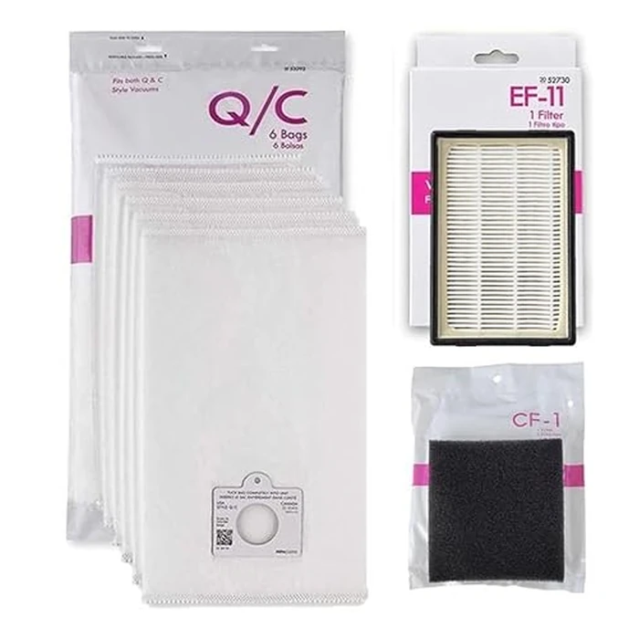 Replacement Bag & Filter Kit for Kenmore 600 Series Canister Vacuum Cleaner. 6 Q/C Bags + 1 EF-11 + 1 CF 1. Fits 81614 81615 BC4027 BC4030 w Pet PowerMate. #'s C/Q 53292 5055 50558 50104 52730 81002 by Casa Vacuums - Used - Like New condition - US$37.95