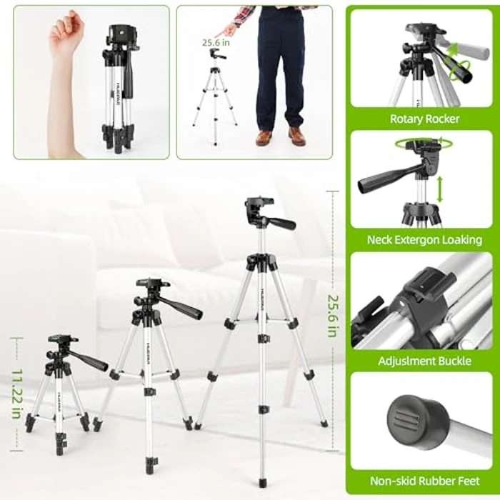 Laser Level with 40in Tripod, HUEPAR 98Ft Self Leveling Laser Level Green Line Laser Cross Line Laser Leveler Tool for Picture Hanging, Home Renovation, Indoor Project, Battery&Carrying Bag Included by Huepar - Image 2