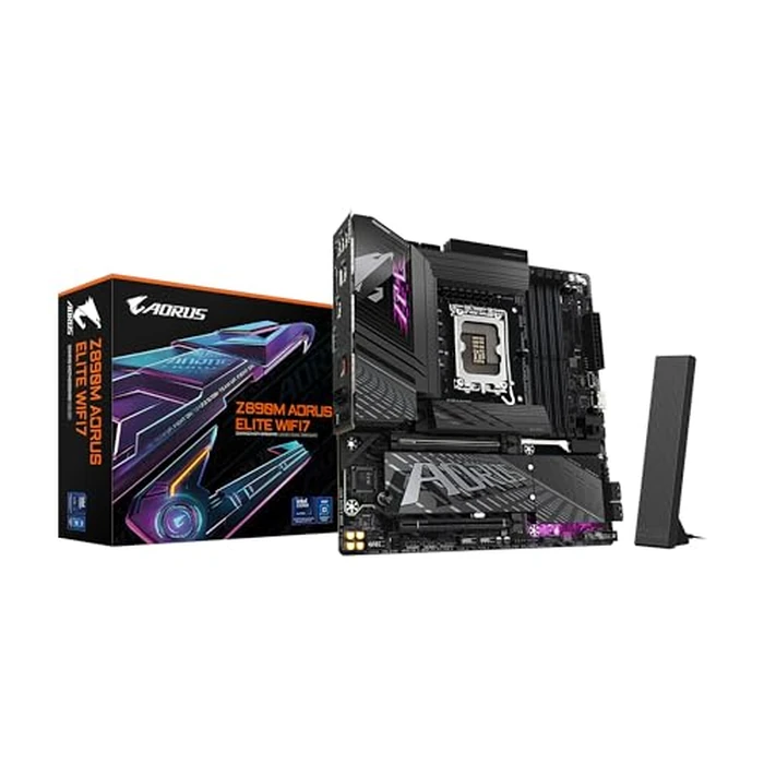 GIGABYTE Z890M AORUS Elite WIFI7 Intel Core Ultra (Series 2) LGA 1851 Motherboard, M-ATX, DDR5, 3X M.2, PCIe 5.0, USB4 Type-C, WIFI7, 2.5GbE LAN, WiFi EZ-Plug, EZ-Latch Plus by GIGABYTE - Used - Like New condition - US$184.13