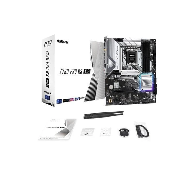 ASRock PRO Z790 PRO RS WiFi Intel LGA1700 (14th,13th,12th Gen) ATX Motherboard, 4 DDR5 Slots, PCIE 5.0x16, Realtek ALC897 7.1 CH, Dragon 2.5G LAN, by ASRock - Open Boxproduct Type condition - US$83.00