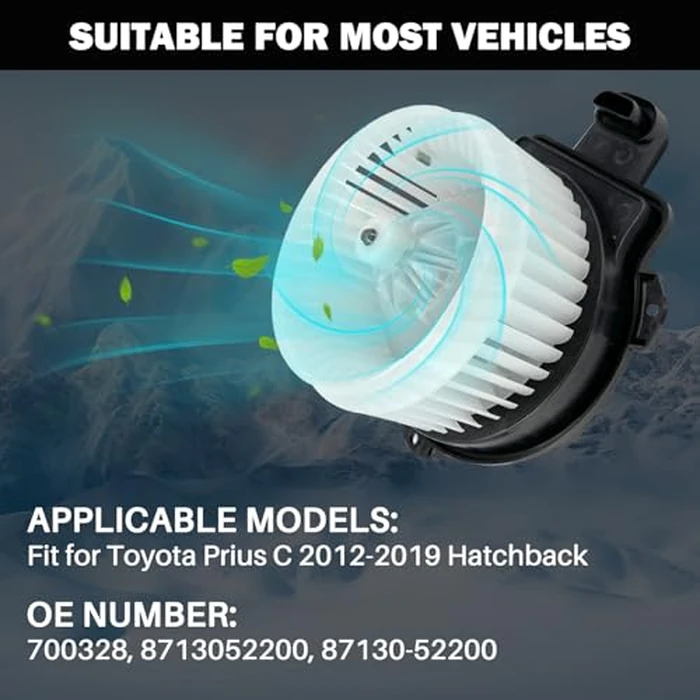 Aspligo 700328 AC Heater Blower Motor Fan Assembly Fit for Toyota Prius c 2012 2013 2014 2015 2016 2017 2018 2019 8710352210 by Aspligo - Image 6