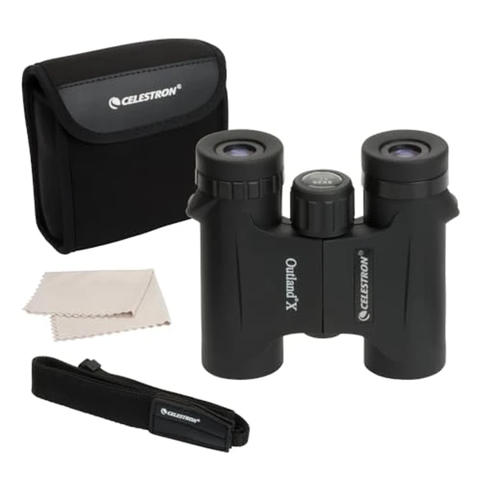 Celestron - Outland X 8x25 Binoculars - Ideal for Birding and Outdoors - 25mm Objective Lenses - Wide 8.2 degrees Field of View - BaK-4 Prisms - Multi-Coated - Waterproof and Fogproof by Celestron - Used - Like New condition