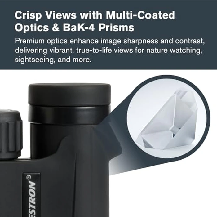 Celestron - Outland X 8x25 Binoculars - Ideal for Birding and Outdoors - 25mm Objective Lenses - Wide 8.2 degrees Field of View - BaK-4 Prisms - Multi-Coated - Waterproof and Fogproof by Celestron - Image 4