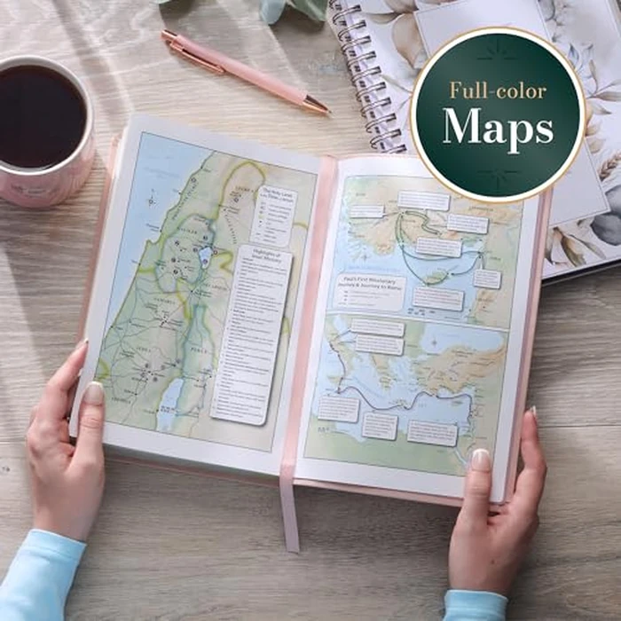 KJV Holy Bible, Giant Print Full-size Faux Leather Red Letter Edition - Thumb Index & Ribbon Marker, King James Version, Pink (KJV Full Size GP Editions) by Christian Art Gifts - Image 2