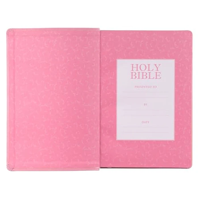 KJV Holy Bible, Giant Print Full-size Faux Leather Red Letter Edition - Thumb Index & Ribbon Marker, King James Version, Pink (KJV Full Size GP Editions) by Christian Art Gifts - Image 9
