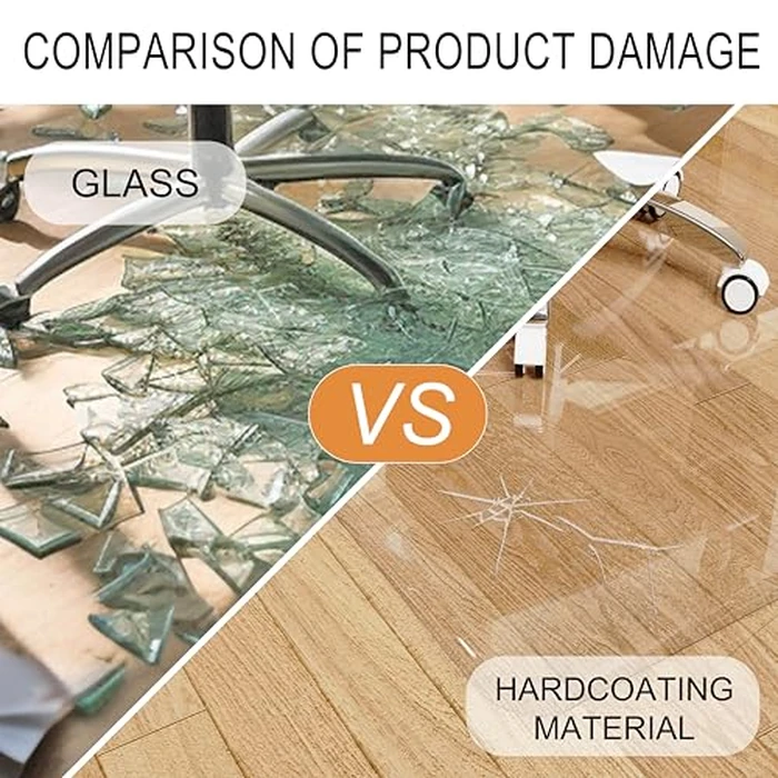 MESAILUP Beveled Edge Office Chair Mat for Carpet or Hardwood Floor 36" x 48" Clear Chair Mats for a Smooth Glide and Easy Roll On/Off, Heavy Duty and Non-Slip Pad Floor Ultimate Desk Chair Mat by MESAILUP - Image 3