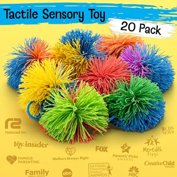 Stringy Balls & Fidget Toys 20 Pack - Fun Sensory Toys for Kids School Classroom - Birthday Gifts Toddler Toys for Boys & Girls - Sensory Bulk Fidget Party Favors 3 4 5 6 7 8 + Year Old Gift Idea by Refresh Sports - Image 2
