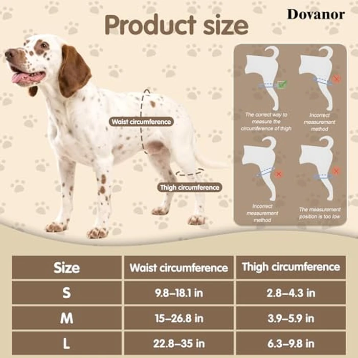 Dovanor Dog Hip Orthotics Brace, Dog Hip Dysplasia Brace, Support for Hip Dysplasia, Arthritis, Luxating Patella, Back Leg limping, Relieve Hip Pain and Orthodontic Assistance - Medium by Dovanor - Image 4
