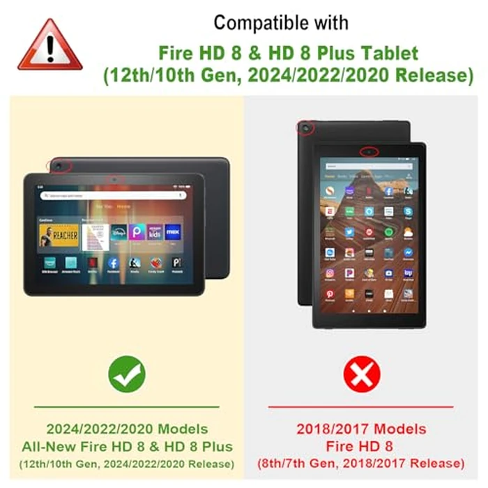 Fintie Case for Kindle Fire HD 8 & HD 8 Plus Tablet (12th/10th Generation, 2024/2022/2020 Release) - 360 Degree Rotating Swivel Stand Protective Cover with Dual Auto Sleep Wake, Brown by FINTIE - Image 2