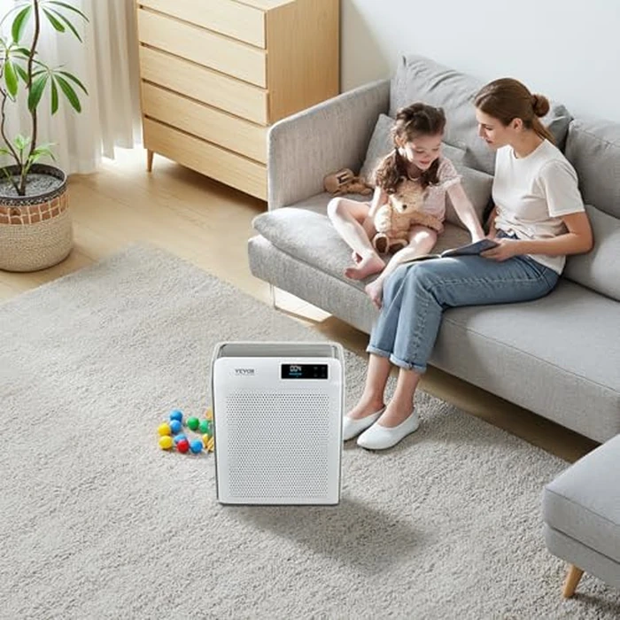 VEVOR Air Purifier, H13 HEPA Layer, 2018 ft²/h Smart Air Purifier with Speed Control & Child Lock Guard, Efficient Air Cleaner with Convenient Touch Panel & 22 dB Sleep Mode, Fit for Home & Office by VEVOR - Image 1