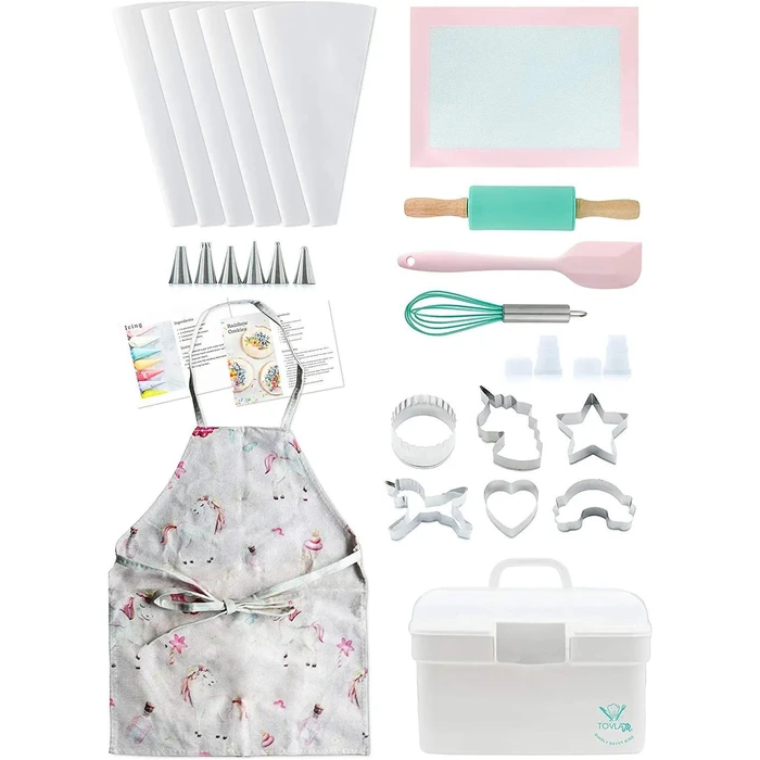 Tovla Jr. Kids Baking Gift Set with Storage Case - Unicorn (White) by Tovla Jr. - Image 2