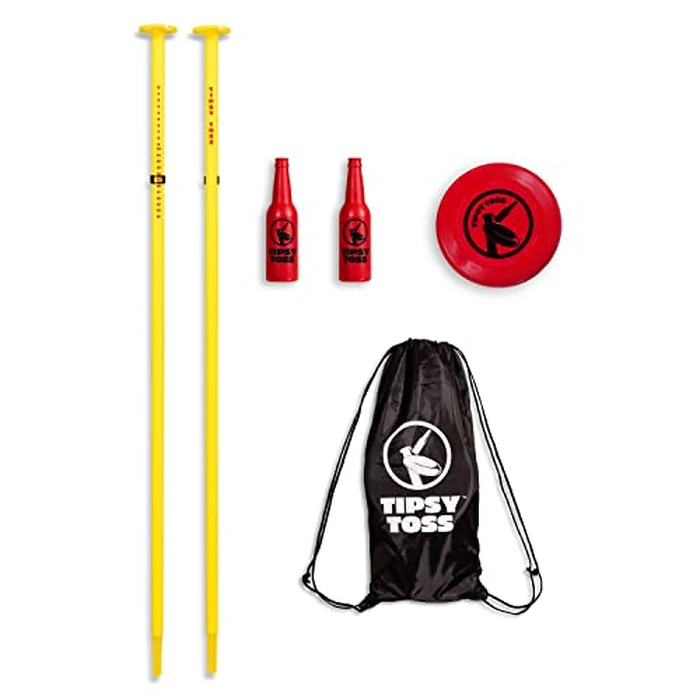 GoSports Tipsy Toss Game Set - Flying Disc Bottle Drop Yard Game - Choose Pro or Standard by GoSports - Used - Acceptable condition - US$29.65