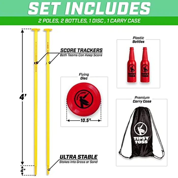 GoSports Tipsy Toss Game Set - Flying Disc Bottle Drop Yard Game - Choose Pro or Standard by GoSports - Image 4