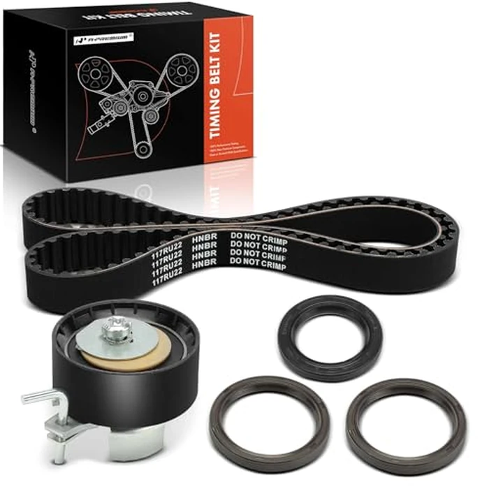 A-Premium Engine Timing Belt Kit with Tensioner & Seals Compatible with Ford Escape 2013-2020, Fiesta 2014-2019, Transit Connect 2014-2016, Fusion 2013-2020, DOHC Turbocharged, L4 1.5L 1.6L by A-premium - Image 1