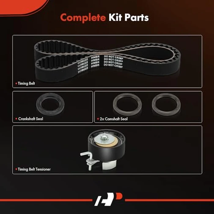 A-Premium Engine Timing Belt Kit with Tensioner & Seals Compatible with Ford Escape 2013-2020, Fiesta 2014-2019, Transit Connect 2014-2016, Fusion 2013-2020, DOHC Turbocharged, L4 1.5L 1.6L by A-premium - Image 2
