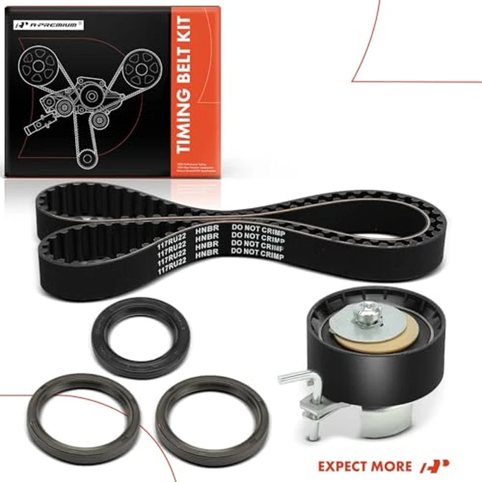 A-Premium Engine Timing Belt Kit with Tensioner & Seals Compatible with Ford Escape 2013-2020, Fiesta 2014-2019, Transit Connect 2014-2016, Fusion 2013-2020, DOHC Turbocharged, L4 1.5L 1.6L by A-premium - Image 8