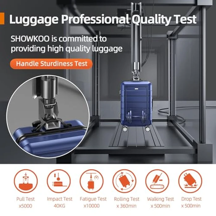 SHOWKOO Full PC Hardshell Luggage Sets Durable Expandable Hardside Suitcase with Double Spinner Wheels TSA Lock 3pcs, Blue, DB/TB/24in by SHOWKOO - Image 9