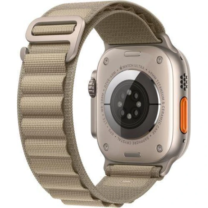 Apple Watch Ultra 2 (Cellular + GPS) - 64GB - 49mm - Titanium Titanium Case with Olive Textile Alpine Loop Band - One Size by Apple - Image 3