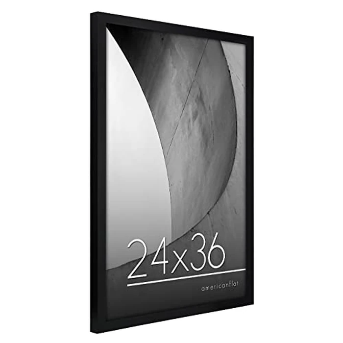 Americanflat 24x36 Poster Frame with Polished Plexiglass - Streamline Collection - Thin Border Picture Frame for Wall Display - Hanging Hardware Included - Black by Americanflat - Image 6