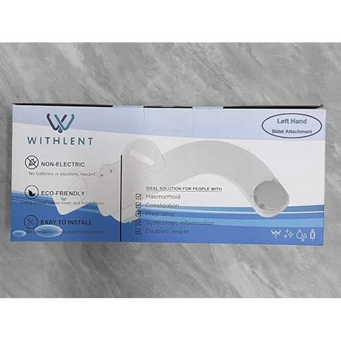 Left Handed Bidet,Knob Bamboo Bidet Attachment for Toilet - Non-Electric Dual Nozzle(Frontal & Rear Wash) Adjustable Water Pressure, Fresh Water Bidet Toilet Seat Attachment (Bamboo) by W WITHLENT - Image 7