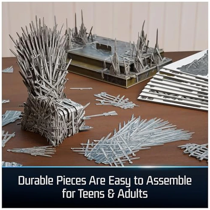 4D Build, Game of Thrones Iron Throne 3D Model Kit, GOT Collectibles & Desk Décor, Adult Puzzles for Fantasy Book GOT Fans, 3D Puzzles for Adults & Teens, 219 Pieces, for Ages 12 & Up by 4D Build - Image 4