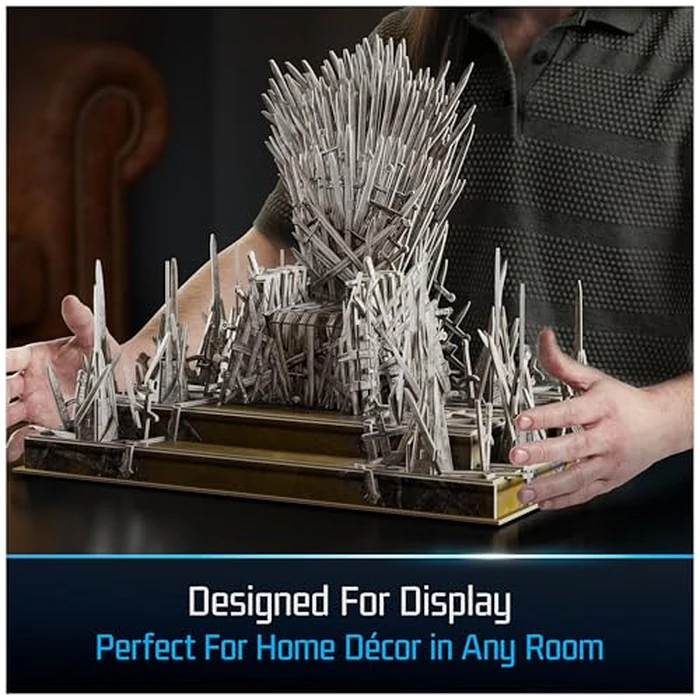 4D Build, Game of Thrones Iron Throne 3D Model Kit, GOT Collectibles & Desk Décor, Adult Puzzles for Fantasy Book GOT Fans, 3D Puzzles for Adults & Teens, 219 Pieces, for Ages 12 & Up by 4D Build - Image 5