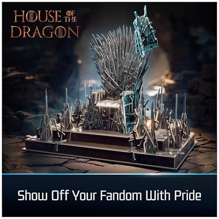4D Build, Game of Thrones Iron Throne 3D Model Kit, GOT Collectibles & Desk Décor, Adult Puzzles for Fantasy Book GOT Fans, 3D Puzzles for Adults & Teens, 219 Pieces, for Ages 12 & Up by 4D Build - Image 6