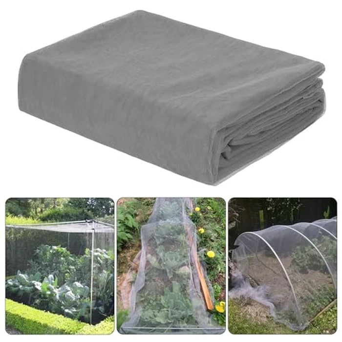39 x 10 Ft Mosquito Netting for Garden Patio, Breathable Mesh Net for Bird and Insect Protection, Plant Cover for Vegetables, Fruits and Flowers, 3x12m Gray by RGQSUN - Image 1