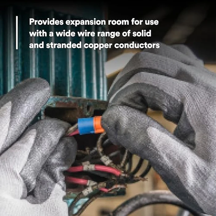 3M Performance Plus Wire Connector, O/B+JUG, Orange/Blue, Flexible Steel Spring Connectors, Twist On, CSA Certified, UL Listed, Jug of 500, 22-12 AWG by 3M - Image 4