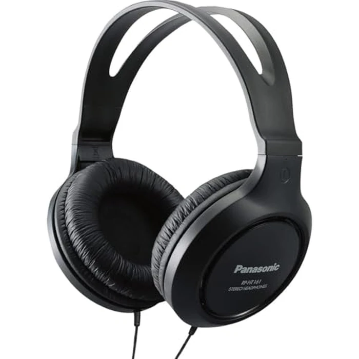 Panasonic Full-Size Over-Ear Wired Long-Cord Headphones - 4.1x 7.2X 7.6, Black (RP-HT161-K) by Panasonic - Used - Acceptable condition - CA$18.60