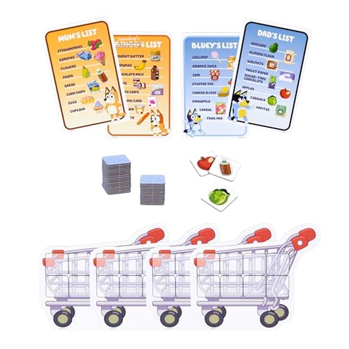 Bluey Shopping List Game, Join Bluey, Bingo, Bandit & Chilli On A Fun Supermarket Adventure, Race to Fill Your Trolley in This Fun Memory and Matching Game, for Ages 3+, 2-4 Players by BLUEY - Image 3