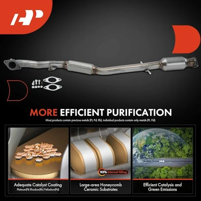 A-Premium Rear Catalytic Converter with Gasket Kit Direct-Fit Compatible with Chevrolet Malibu 2013-2015, Malibu Limited 2016, 2.5L, E.P.A. Compliant, Replace# 22935117 by A-premium - Image 6
