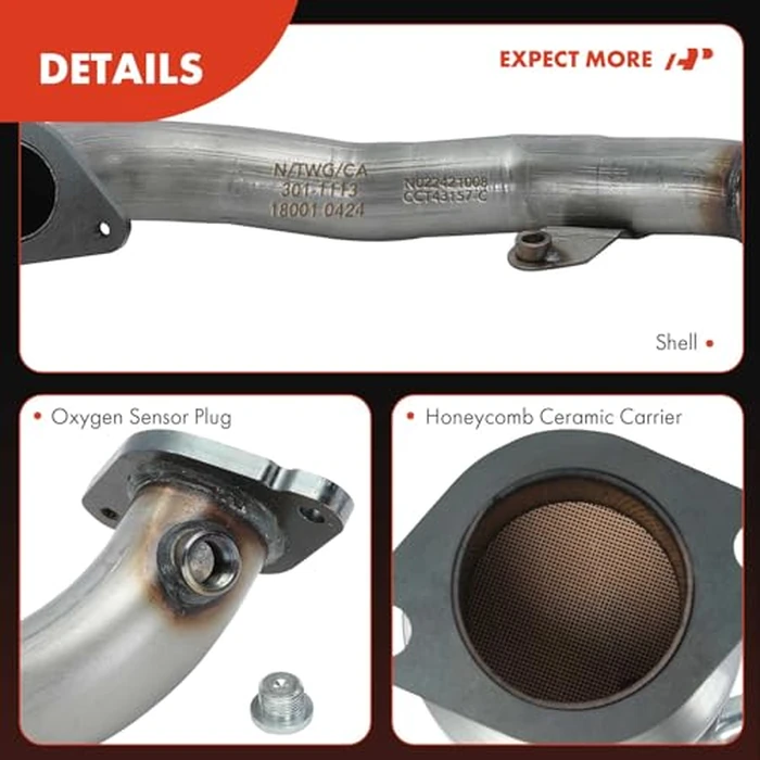 A-Premium Rear Catalytic Converter with Gasket Kit Direct-Fit Compatible with Chevrolet Malibu 2013-2015, Malibu Limited 2016, 2.5L, E.P.A. Compliant, Replace# 22935117 by A-premium - Image 8