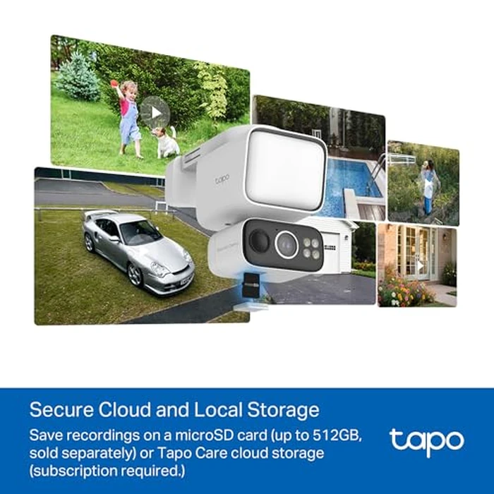Tapo 2K Outdoor Pan/Tilt Wireless Floodlight Security Camera - Battery Power with Solar, 360º AI Motion Tracking, Person/Vehicle Detection, Subscription-Free Local Storage or Optional Cloud, C615F KIT by Tapo - Image 8