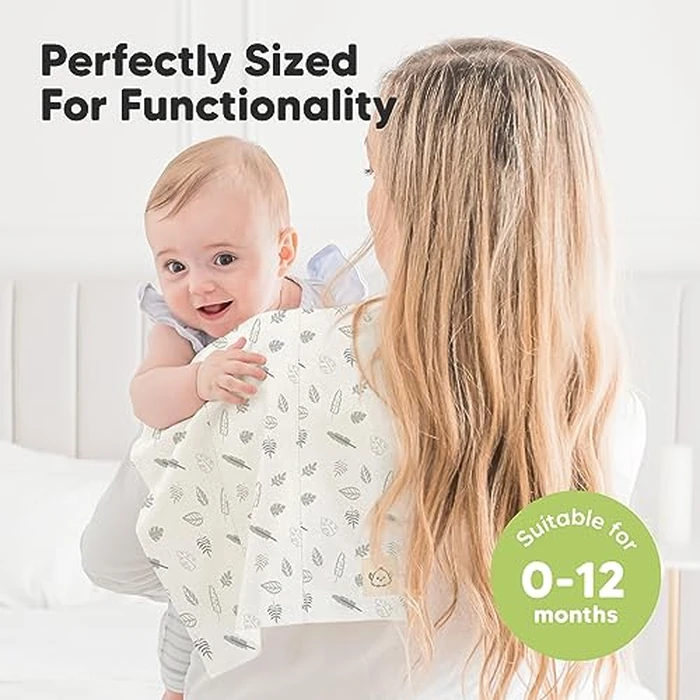 Organic Burp Cloths Baby Boy, Girl - 6-Pack Large 100% Cotton Burping Cloths for Babies, Spit Up Rags, Super Absorbent, Ultra Soft Newborn Rag, Gender Neutral, Machine Washable, Durable (Wilderness) by KeaBabies - Image 4