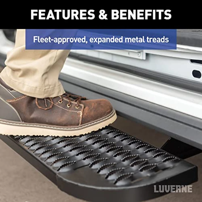 LUVERNE 495154-401817 Grip Step XL 9-1/2 x 54-in Steel Passenger Side Running Board, Select Ford E-Transit Electric Van by LUVERNE - Image 5