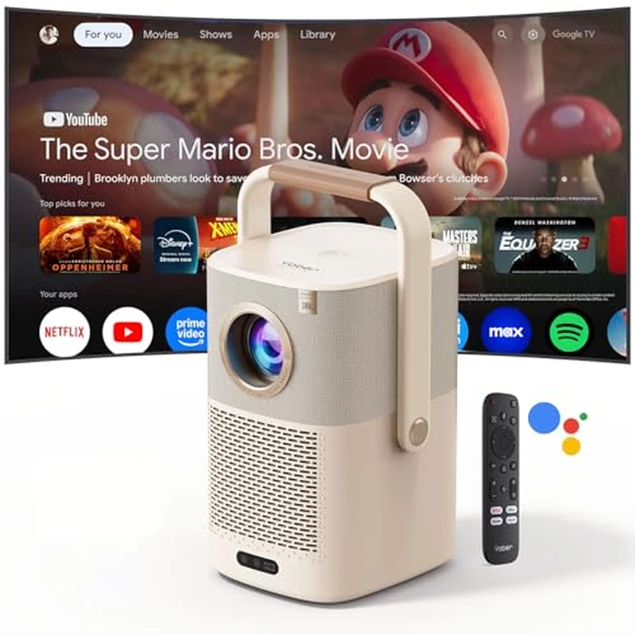 [Sound by JBL & Built-in Google TV] Yaber T2 Plus2026 Outdoor Projector with Built-in Battery - Smart Projector with WiFi 6 and Bluetooth, Native 1080P Movie Portable Projector for Indoor and Outdoor by Yaber PROJECTOR - Image 1