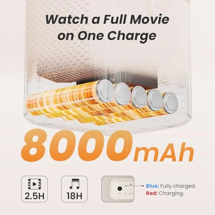 [Sound by JBL & Built-in Google TV] Yaber T2 Plus2026 Outdoor Projector with Built-in Battery - Smart Projector with WiFi 6 and Bluetooth, Native 1080P Movie Portable Projector for Indoor and Outdoor by Yaber PROJECTOR - Image 3