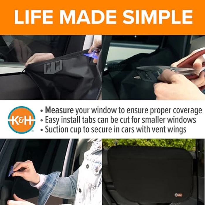 K&H Pet Products Car Door Protector for Dogs, 2 Pack Waterproof Interior Pet Car Door Protector from Dog Scratching, Stay Put Cover Design, Fits Most Vehicles, Washable - 27 x 19in Black by K&H Pet Products - Image 6