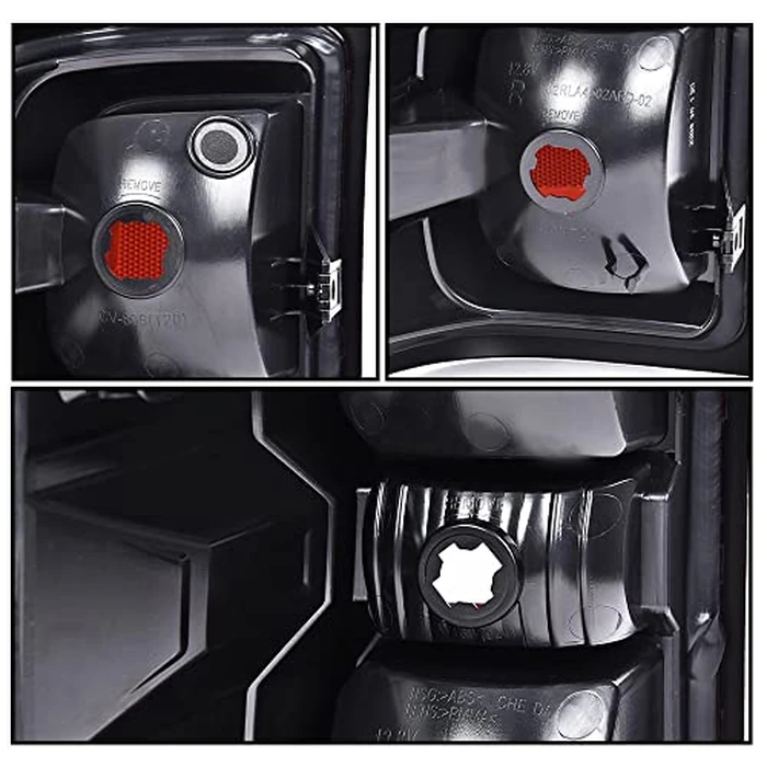 Tail Light Lamp Compatible With Chevy Silverado 1500 2500 HD/GMC Sierra 3500 HD 2016-2019 Smoke Lens w/o Wire Harness Rear Assembly Pilotos Traseros Conjunto by CHEDA - Image 6