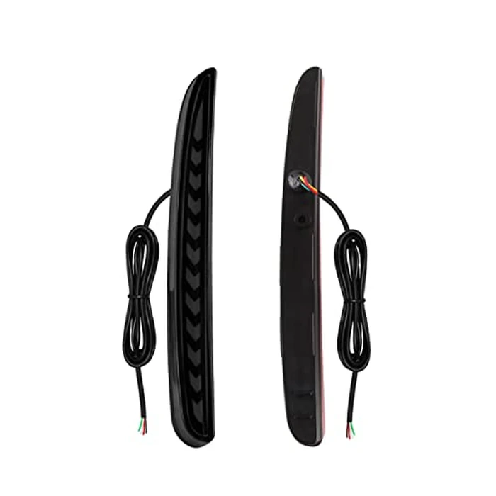 VGETTING Smoked Lens LED Reflector Lights for Honda Civic Hatchback, Type-R, SI 2017 2018 2019 2020 2021 Rear Bumper Tail Light with Sequential Turn Signal, Brake Function (Arrow Smoked) by VGETTING - Image 2