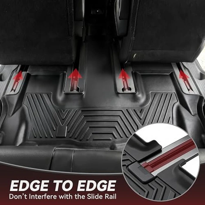YITAMOTOR Custom Fit Floor Mats Compatible with 2015-2022 Ford F-150 SuperCab/Extended Cab with 1st Row Bench Seats Only, All Weather Protection 2 Row Floor Liner Set Black by YITAMOTOR - Image 7