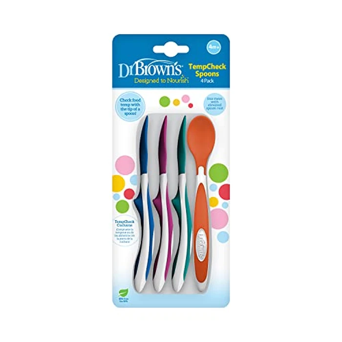 Dr. Brown's Designed to Nourish TempCheck Spoons, 4-Pack, Blue by Dr. Brown's - Image 6