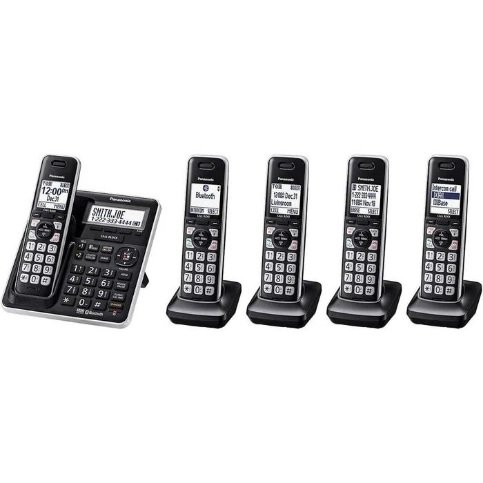 Panasonic KX-TG985 Expandable Cordless Phone System - Black by Panasonic - Refurbished - Acceptable condition - US$171.70