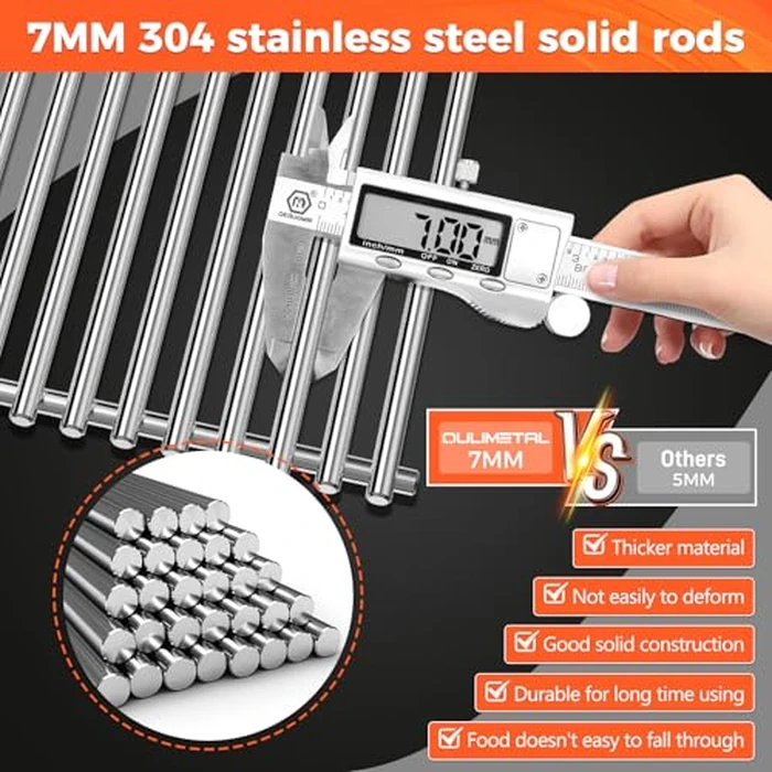 QuliMetal SUS304 Grill Grates for Weber Spirit E-310 and GS4 Spirit II 300 Series, Spirit 700, Genesis Silver B & C, Genesis Gold B & C, Genesis Platinum B & C, Genesis 1000-3500 by QuliMetal - Image 3