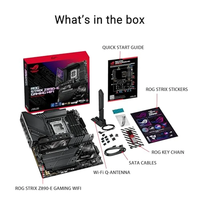 ASUS ROG Strix Z890-E Gaming WiFi Intel Z890 LGA 1851 ATX Motherboard, Advanced AI PC-Ready, 18+2+1+2 Stages, DDR5, WiFi 7, 7X M.2, Thunderbolt 4, USB Type-C, AI Overclocking, Cooling & Networking by Asus - Image 6