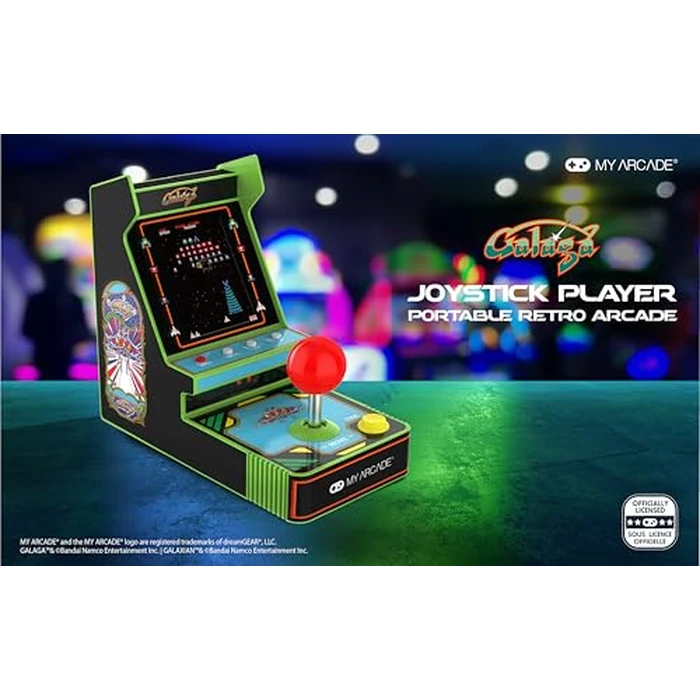 My Arcade New Galaga Red Joystick Player: Galaga and Galaxian Portable Console, Retro Games - 3.5" Full Color Display by My Arcade - Image 2