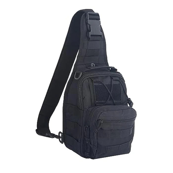 FAMI Tactical EDC Sling Bag, Military Sport Shoulder Backpack Crossbody Daypack Satchel for Hiking Hunting Trekking Fishing by FAMI - Used - Very Good condition - CA$13.49