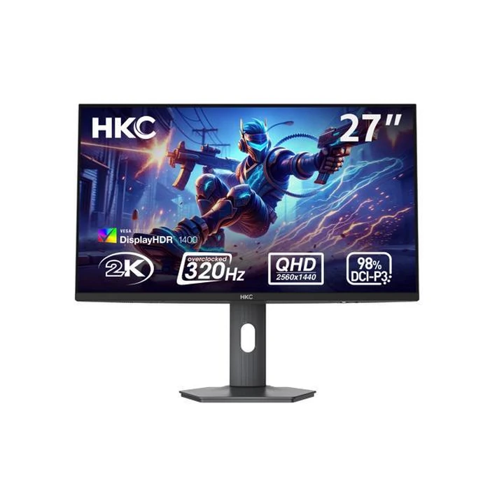 HKC G27M5 27 Inch QD-Mini LED Gaming Computer Monitor 1440p 320Hz IPS HDR1400 1152-Zone Backlight 1ms DCI-P3 98% Height Adjustable DisplayPort 1.4 by HKC - Open Boxproduct Type condition - US$233.00